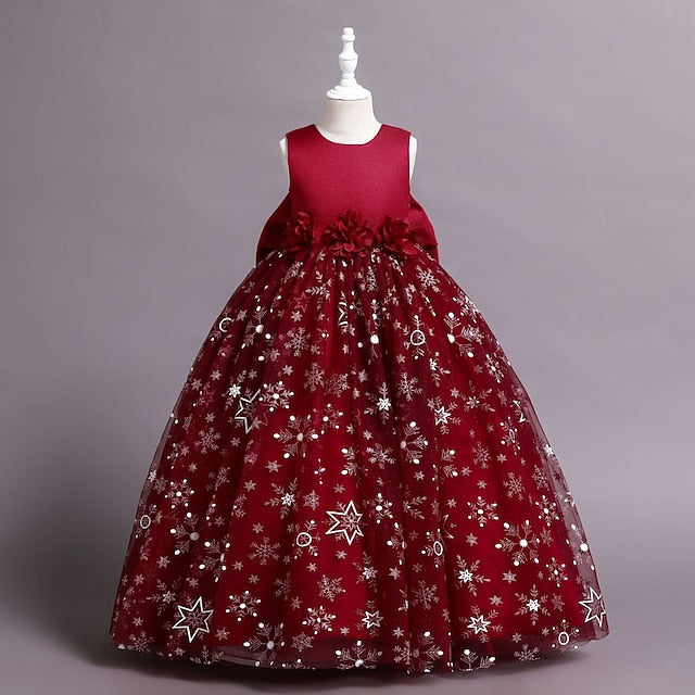 Dress Line Little Girls' Kids Wedding Party A Flower