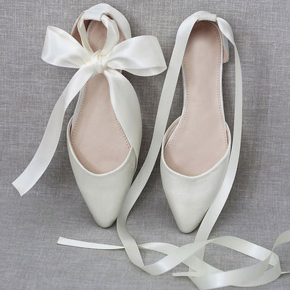Flats Ribbon Tie Comfortable Satin – Women's Ballet