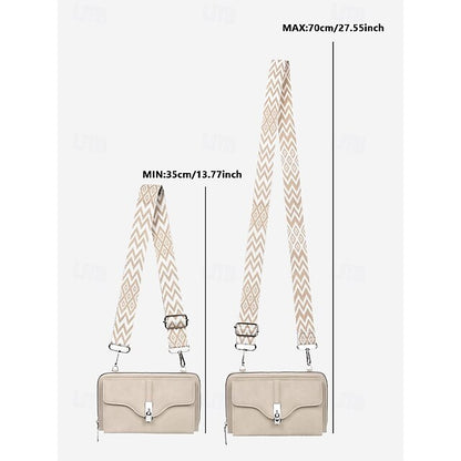 Crossbody Faux Women's Geometric Bag Pattern with Leather