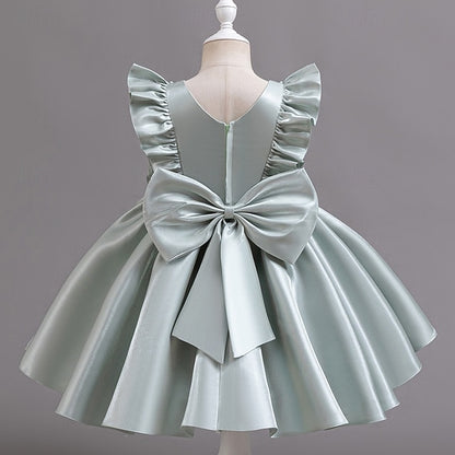 Sleeveless Dress Girls' Wedding Toddler Party Floral