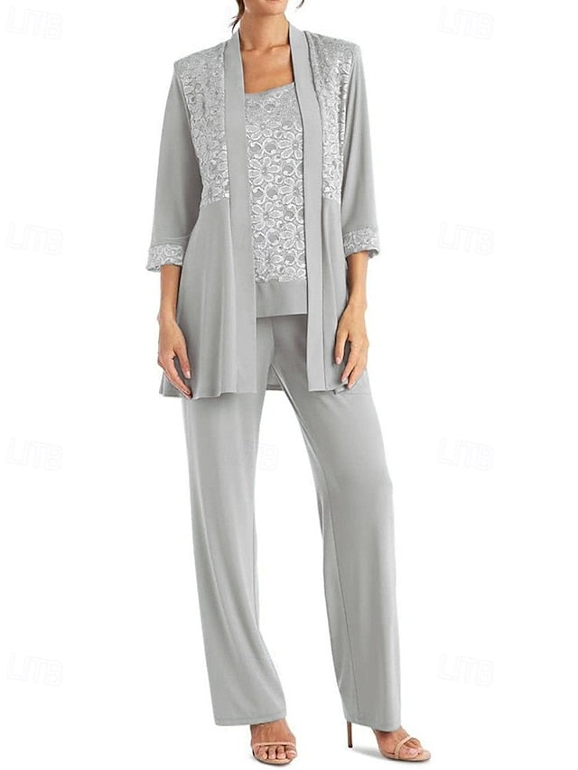 Dress Bride of Elegant Mother 3 Piece the Pantsuit