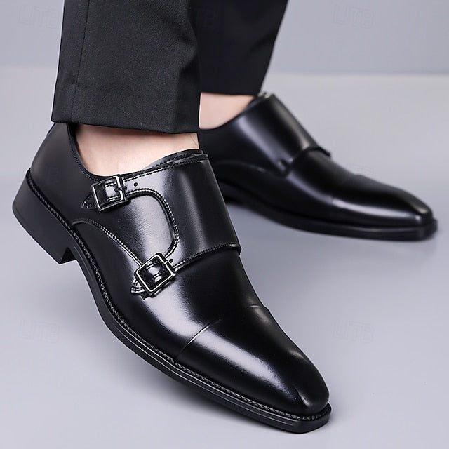 Double Monk Strap – Elegant Shoes Leather Men's