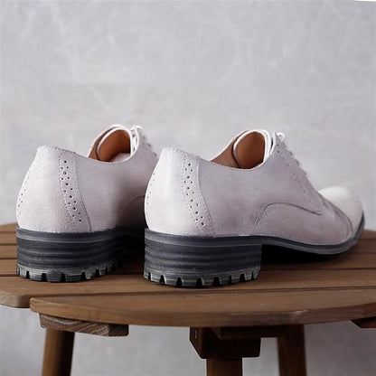 Men's Vintage Shoes Leather Oxford Genuine – Brogue