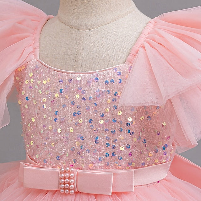 Sleeveless Special Wedding Sequin Party Kids Dress Girls'