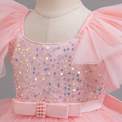 Sleeveless Special Wedding Sequin Party Kids Dress Girls'