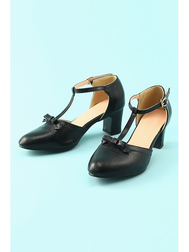 1950s Vintage Shoes 20s Chunky T-strap heels Roaring Heels Retro