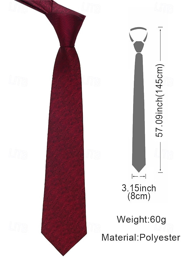 – Christmas Men's Stylish Herringbone Polyester Tie