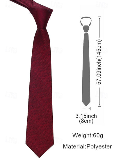 – Christmas Men's Stylish Herringbone Polyester Tie