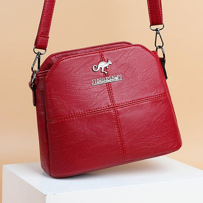 Leather Red Faux – Crossbody Bag Women's Small Minimalist