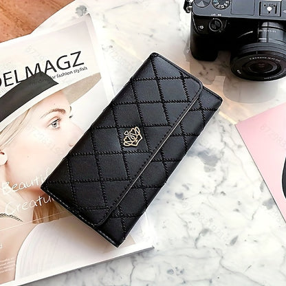 Gold Crown - Wallet Pink Emblem Women's with Quilted