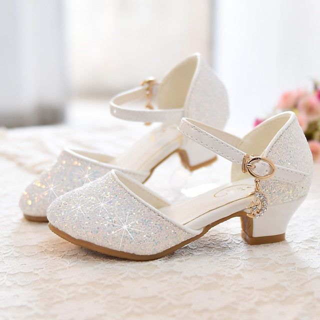 Rubber Shoes Princess Party PU Girls' Little Glitters Heels