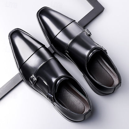 Double Monk Strap – Elegant Shoes Leather Men's