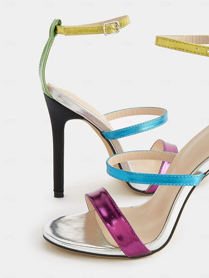 Vibrant – Heels Women's Metallic Stiletto Multi-Color