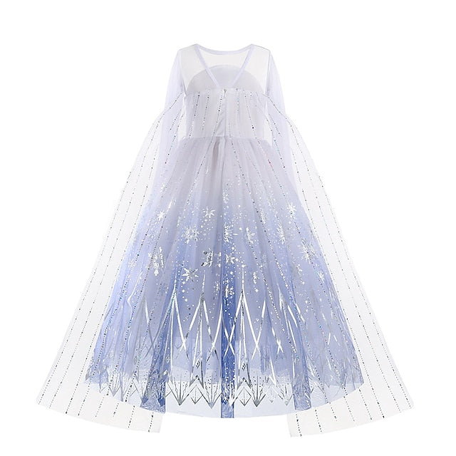 Flower Frozen Girl Fairytale Elsa Dress Vacation Princess