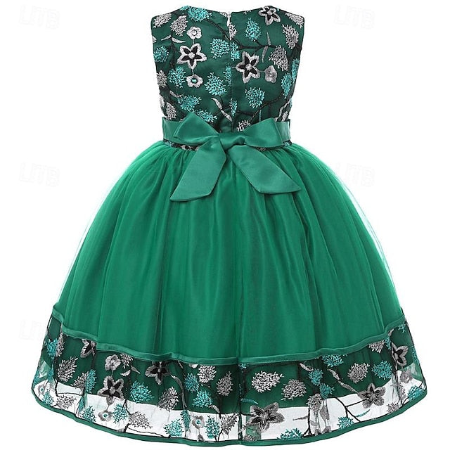 Sleeveless Girl Flower Girls' 3D Party Dress