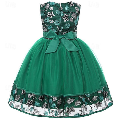 Sleeveless Girl Flower Girls' 3D Party Dress