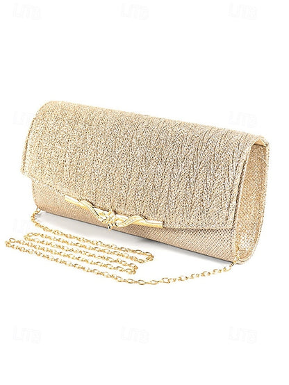 Glitter Women's Elegant Handbag Gold - Clutch Party Evening