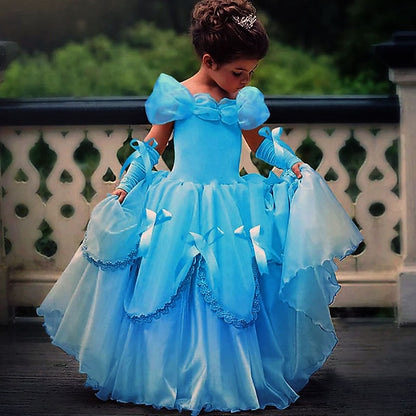 Dress with Off Belle Flower Girl's Gloves Princess