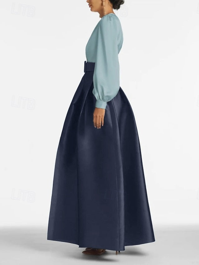 Dress Floor Split Gown A-Line Formal Guest Evening High Wedding