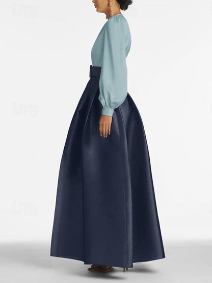 Dress Floor Split Gown A-Line Formal Guest Evening High Wedding