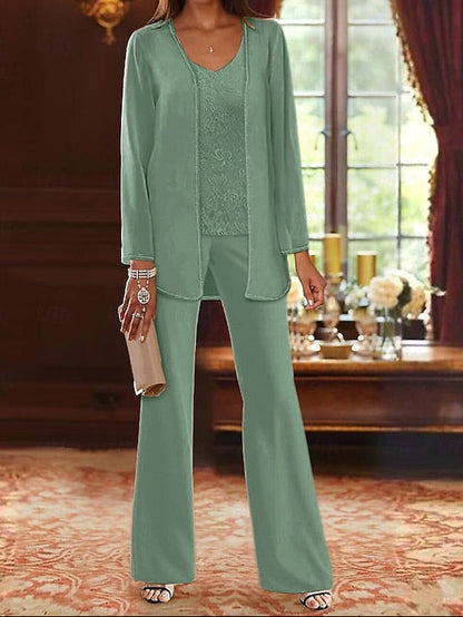 Piece Pantsuit Bride 3 the Formal Wedding Beach of Mother