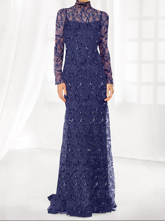 Simple Mother Elegant Column of Dress Bride / the Sheath