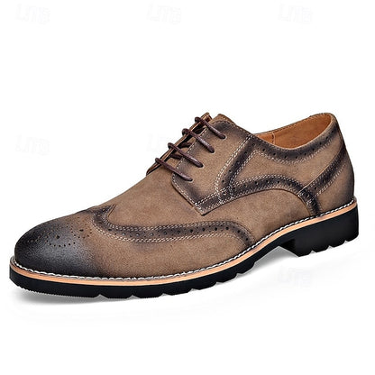 Shoes – Lace-Up Derby Brogue Men's Brown Vintage