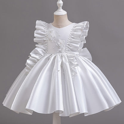 Sleeveless Dress Girls' Wedding Toddler Party Floral