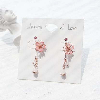 Cherry Blossom Dangle Earrings