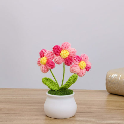 Fleur de marguerite au crochet faite à la main