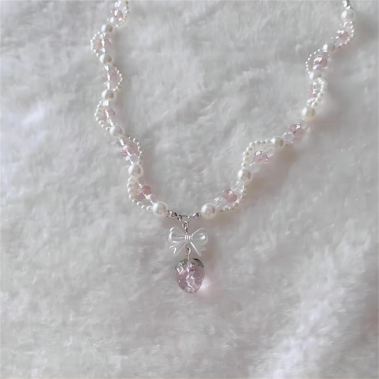 Crystal Strawberry Choker Necklace GEM558