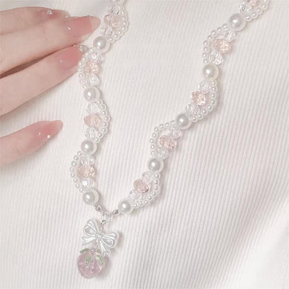 Crystal Strawberry Choker Necklace GEM558