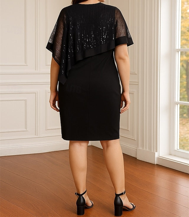 / Size Plus Column of Mother Dress the Black Bride Sheath