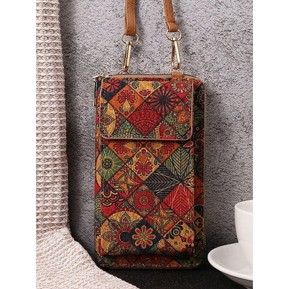 Women’s Boho Vintage Bag with Adjustable Crossbody Phone