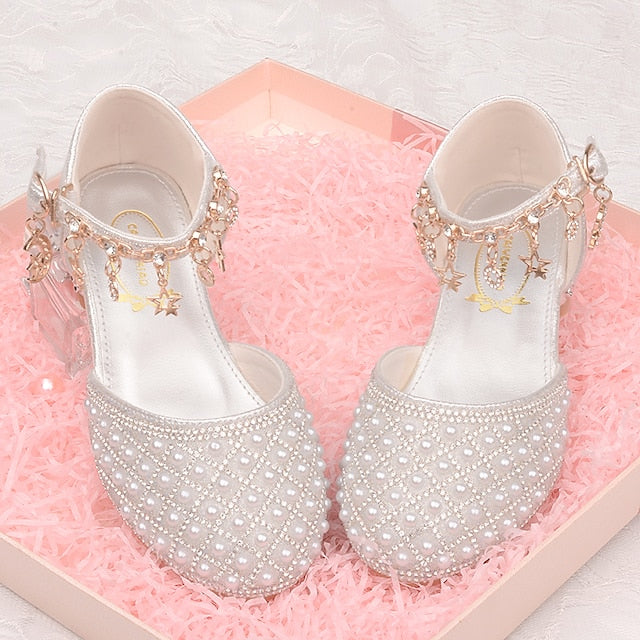 Leather Glitters Heel Heels Girls' PU Daily Shoes