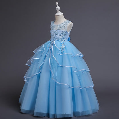 Party Color Kids Girls' Solid Sleeveless Dress