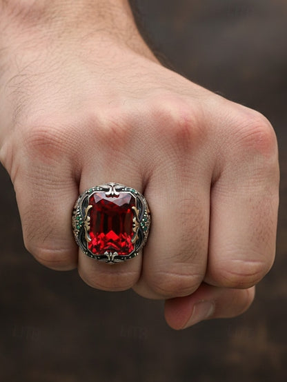 Men's Alloy Gemstone Ring