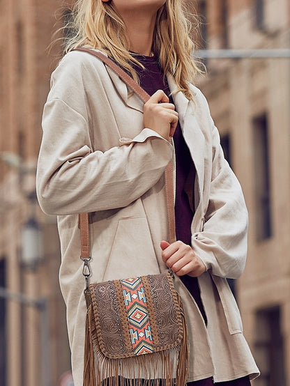 Faux Leather Women's Shoulder Multi-Pocket - Crossbody Bag