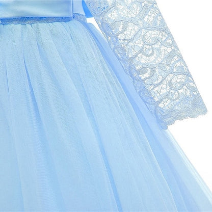 Kids Flower Girl Sleeve Dress Girls' Wedding Half