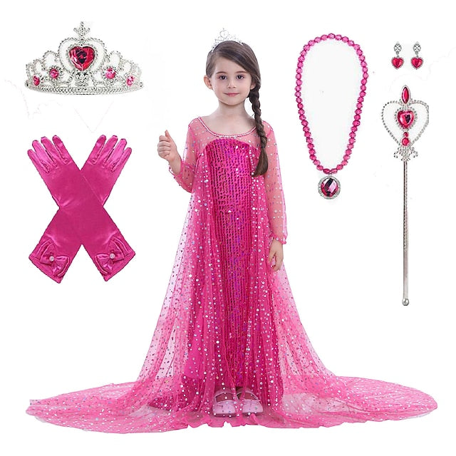 Flower Princess Movie Frozen Dress Girls' Elsa Girl