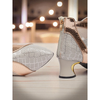 and Emerald with Women's Boots Ankle Gold Mesh Silver