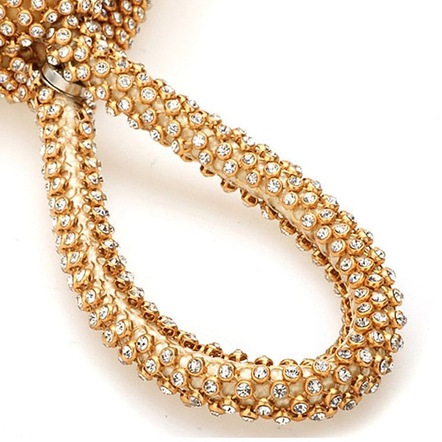 Women's Evening Rhinestone Bag Silver - Elegant Crystal