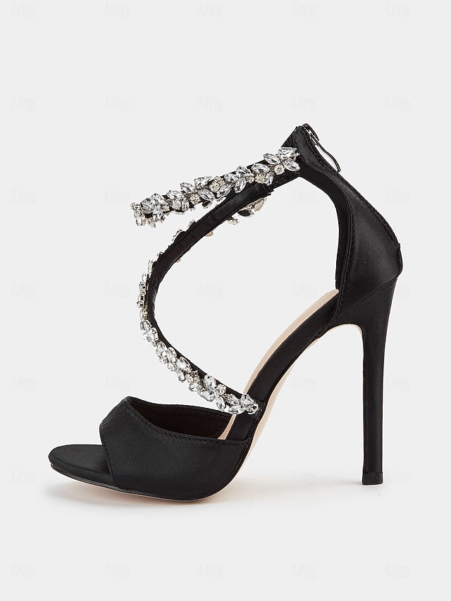 Heels Rhinestone-Embellished Women's Stiletto – Elegant