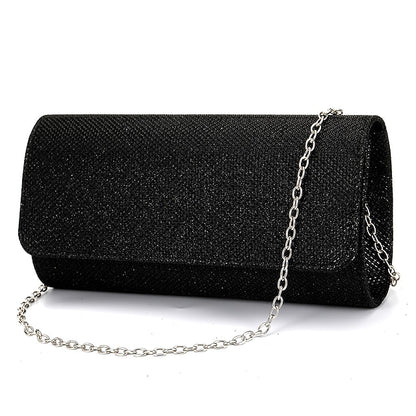 Elegant Purse Clutch Silver Glitter – Women's Evening