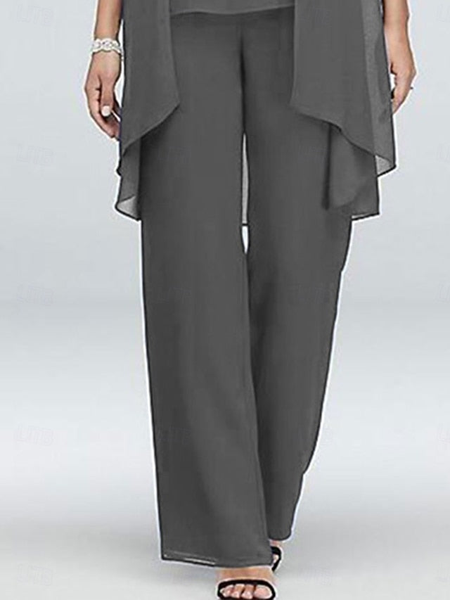 3 Elegant Neck Dress of Mother Vintage Piece Crew Bride the