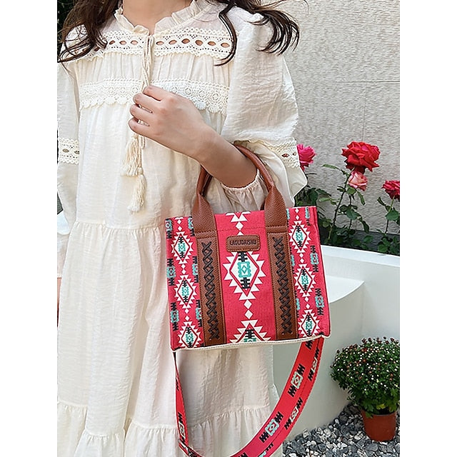 – Ethnic Bag Vintage-Inspired Women's Tote Print Boho
