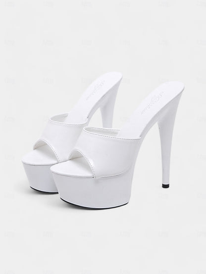 Women's with Heels Leather Patent Platform High Red