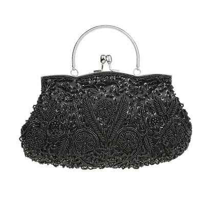 Evening White Clutch Beaded – Vintage Purse Women's