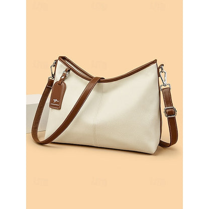 Bag Brown Hobo Leather Faux with Accents Green