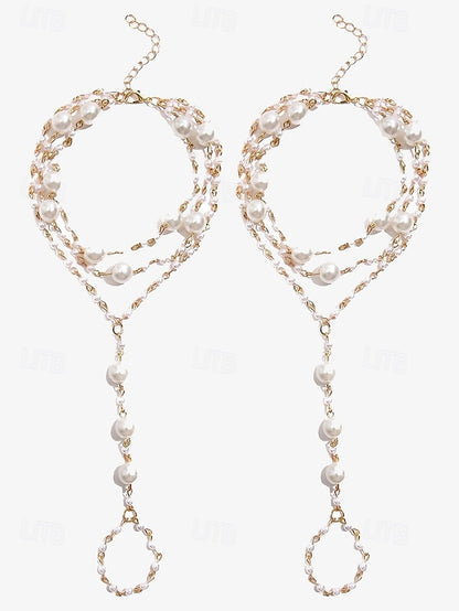 Elegant Chain Pearl Foot Women's – Bracelet Ankle